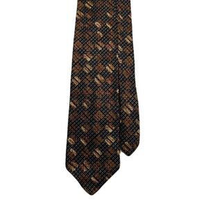 Classic Black and Gold Patterned Men's Tie